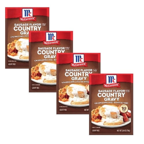 ( 4 Pack ) McCormick Sausage Flavor Country Gravy Seasoning Mix 2.64 Oz