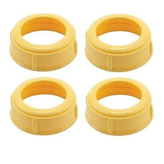 4 Pack Medela Bottle Nipple Collars Rings New! For Slow or Medium