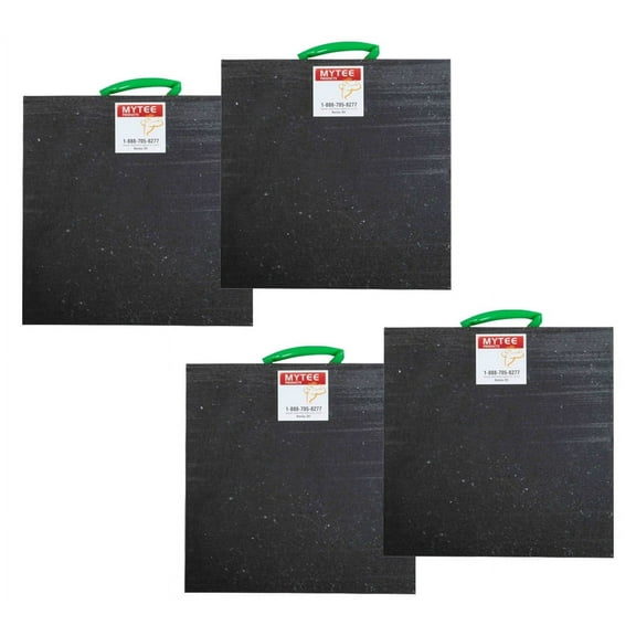 (4 Pack) Medium Outrigger Pad 18" x 18" x 1.5" Thick for Crane, Wrecker, Tow Truck, Service Truck - Black