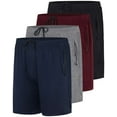 thumbnail image 1 of Real Essentials 4 Pack: Men's 7" Athletic Running Quick Dry Mesh Shorts with Zipper Pockets (Available in Big & Tall), 1 of 6