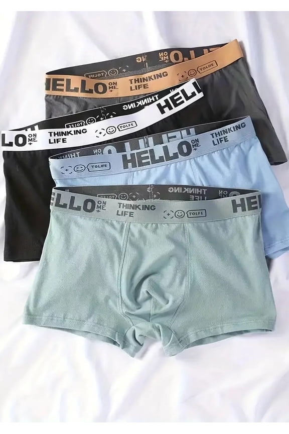 4-Pack Men's 95% Cotton Boxers: Trendy Colors, Breathable & Skin - Loving Softness, Comfy Fit for Daily Wear