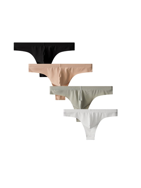 4 Pack Men's Briefs Low Rise Breathable Underwear Comfortable Lightweight Underpants for Men