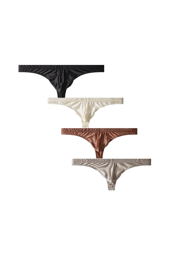 4 Pack Men's Briefs Low Rise Breathable Underwear Comfortable Lightweight Underpants for Men