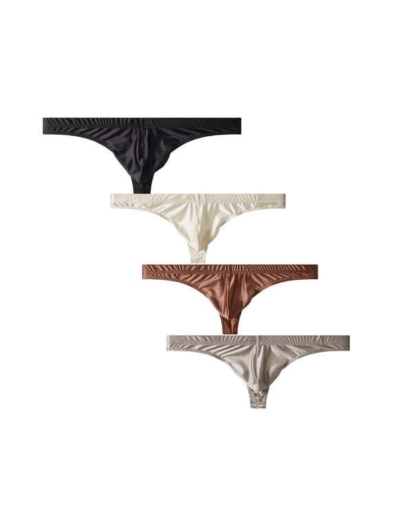 4 Pack Men's Briefs Low Rise Breathable Underwear Comfortable Lightweight Underpants for Men