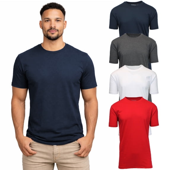 4-Pack Men's Casual Crew Neck T-Shirt Tee (S-3XL)