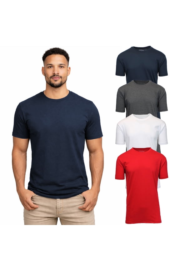 4-Pack Men's Casual Crew Neck T-Shirt Tee (S-3XL)