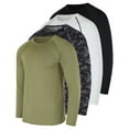 thumbnail image 1 of 4 Pack: Men's Compression Long-Sleeve T-Shirt Athletic Cold Weather BaseLayer (Available In Big & Tall), 1 of 6