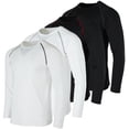 thumbnail image 1 of 4 Pack: Men's Compression Top Long Sleeve Shirt Base Layer Active Athletic Sports T-Shirts, 1 of 6