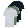 thumbnail image 1 of 4 Pack Men's Cotton Pocket T Shirts Crew Neck Short Sleeve Athletic Gym, 1 of 7