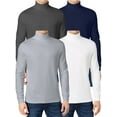 thumbnail image 1 of 4-Pack Men's Long Sleeve Turtle Neck T-Shirt (Sizes, S to 2XL), 1 of 5