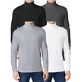 thumbnail image 1 of 4-Pack Men's Long Sleeve Turtle Neck T-Shirt (Sizes, S to 2XL), 1 of 5