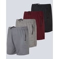 thumbnail image 1 of 4 Pack Men's Mesh 5" Zipper Athletic Workout Running Basketball Gym Shorts, 1 of 6