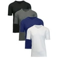 thumbnail image 1 of 4-Pack Men's Short Sleeve V-Neck Modern Fit Classic Tees (S-3XL), 1 of 5