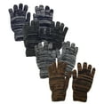 thumbnail image 1 of 4 Pack Men's Thermal Fleece Lined Winter Insulated Knit Thick Gloves (Style 2), 1 of 5