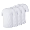 thumbnail image 1 of 4 Pack Mens Crewneck T Shirts Athletic Workout Casual Short Sleeve Pullover Tees Tops Basic Solid Breathable Sports Running T-Shirts, 1 of 7