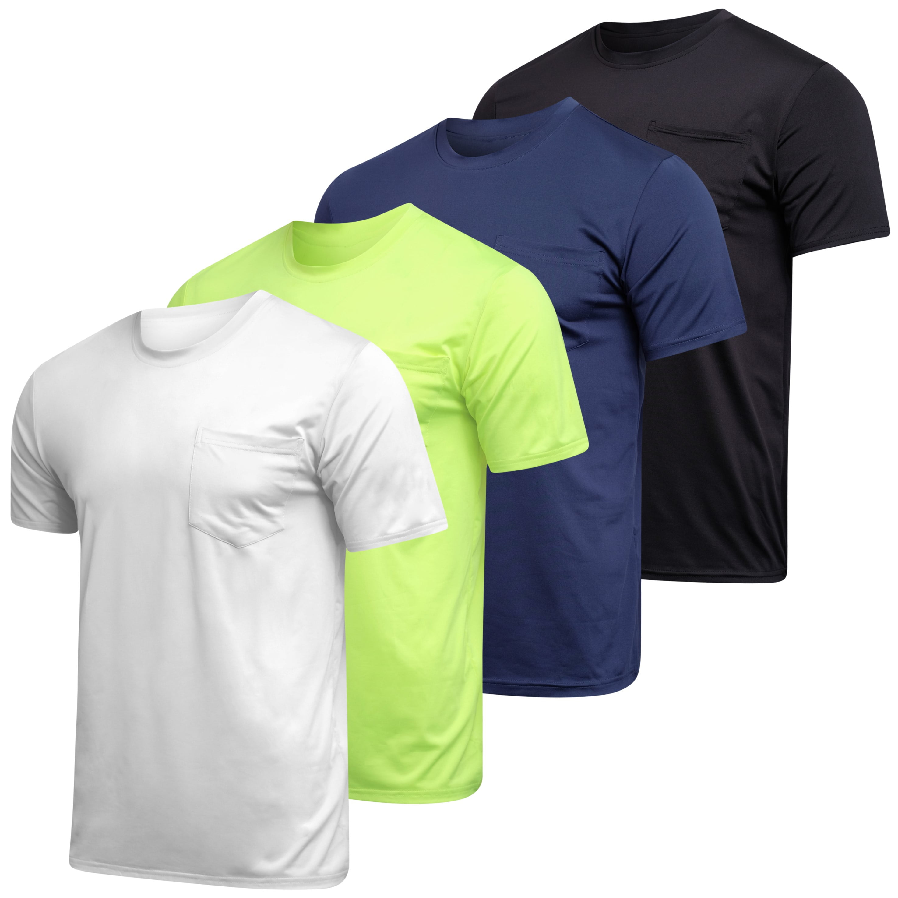 4-Pack: Mens Dry-Fit Moisture Wicking Active Athletic Performance Short ...