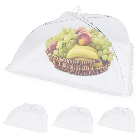 4 Pack Mesh Food Cover -14 inch/16 inch /17 inch -Up Food Cover Tent Reusable& Food Nets