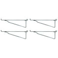thumbnail image 1 of (4 Pack) Metal 8 Inch Shelf Bracket Garage Peg Hanger for 1/8"  1/4" Pegboard, 1 of 4