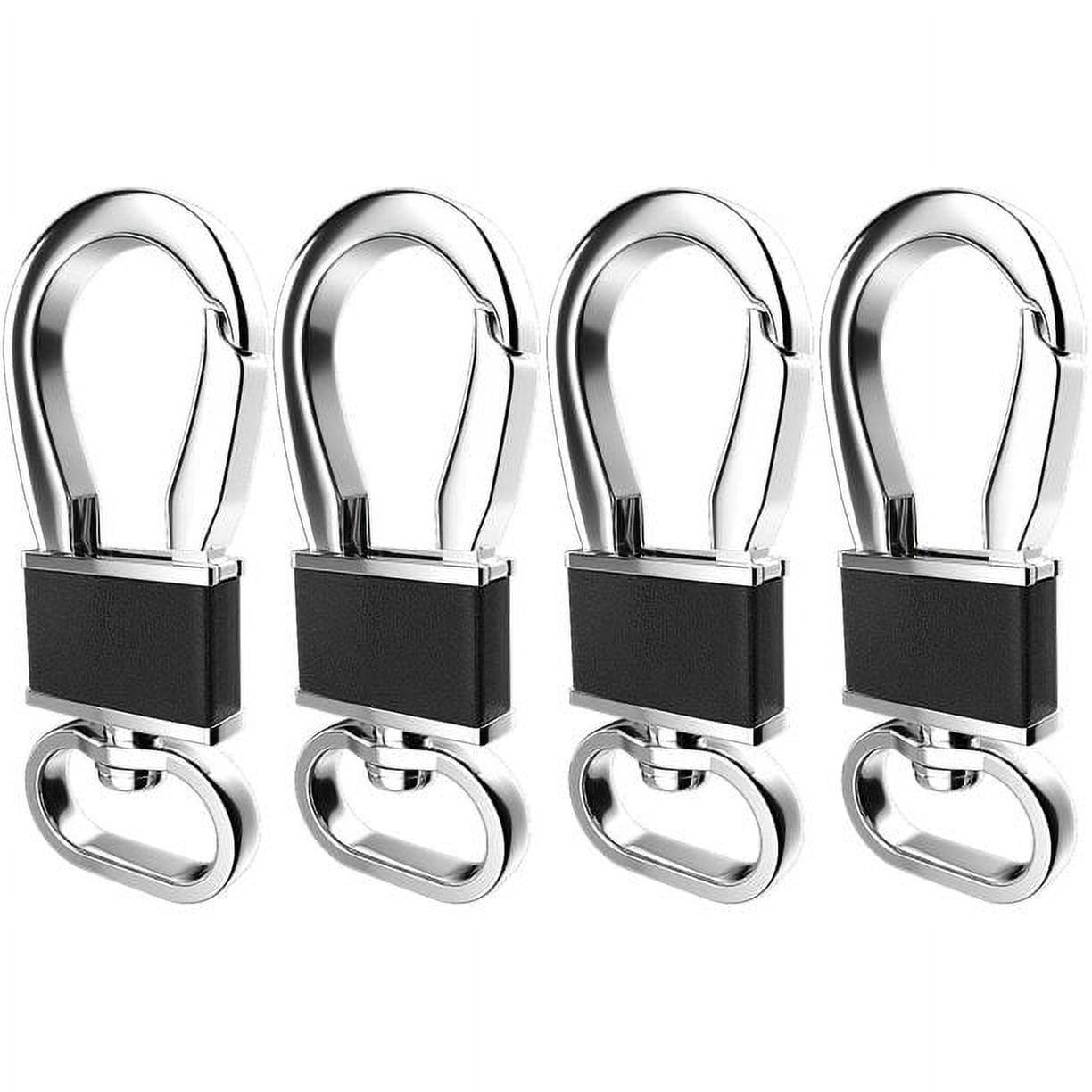 4 Pack Metal Carabiner Keychain Key Clip Hook, Swivel Clasp