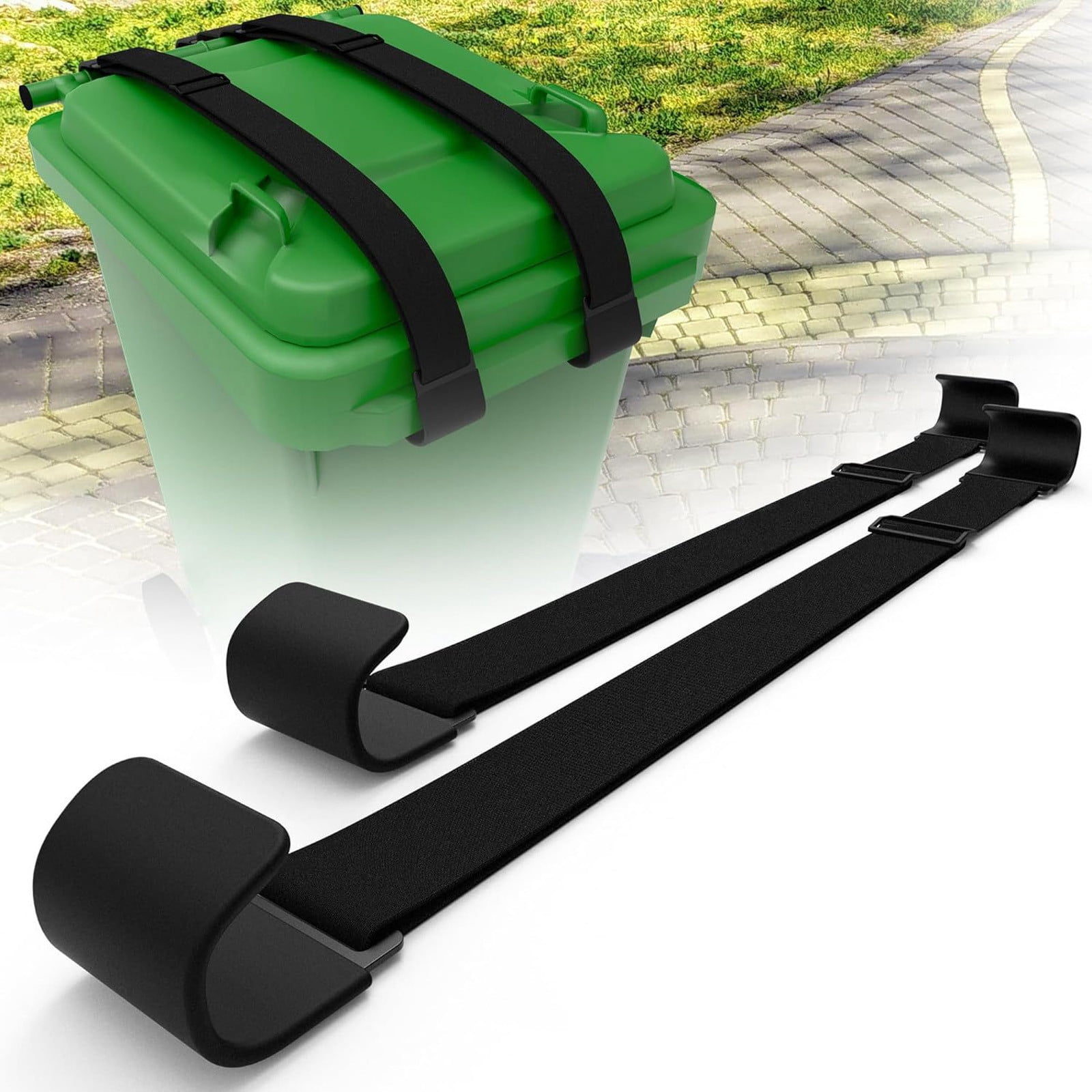 KOMOHOM Bear & Raccoon Proof Trash Can Lock - Adjustable Metal Strap, Enhanced Security For Outdoor Bins - View #4