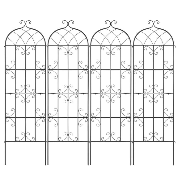 4-Pack Metal Garden Trellis, 71" x 20" Heavy Duty Rust-Proof Wire Grid Panel for Climbing Plants, Vegetables, Flowers