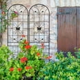 thumbnail image 1 of 4 Pack Metal Garden Trellis 86.7" x 19.7" Rustproof Trellis for Climbing Plants Outdoor Flower Support Black, 1 of 14
