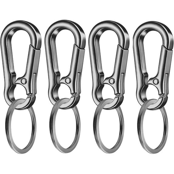 4 Pack , Metal Key Chain, Sturdy Key Ring, Key Rings Key Organizer Clip ...