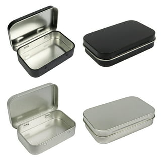4pcs Tin Box Containers Metal Tins Storage Box with Lids Home