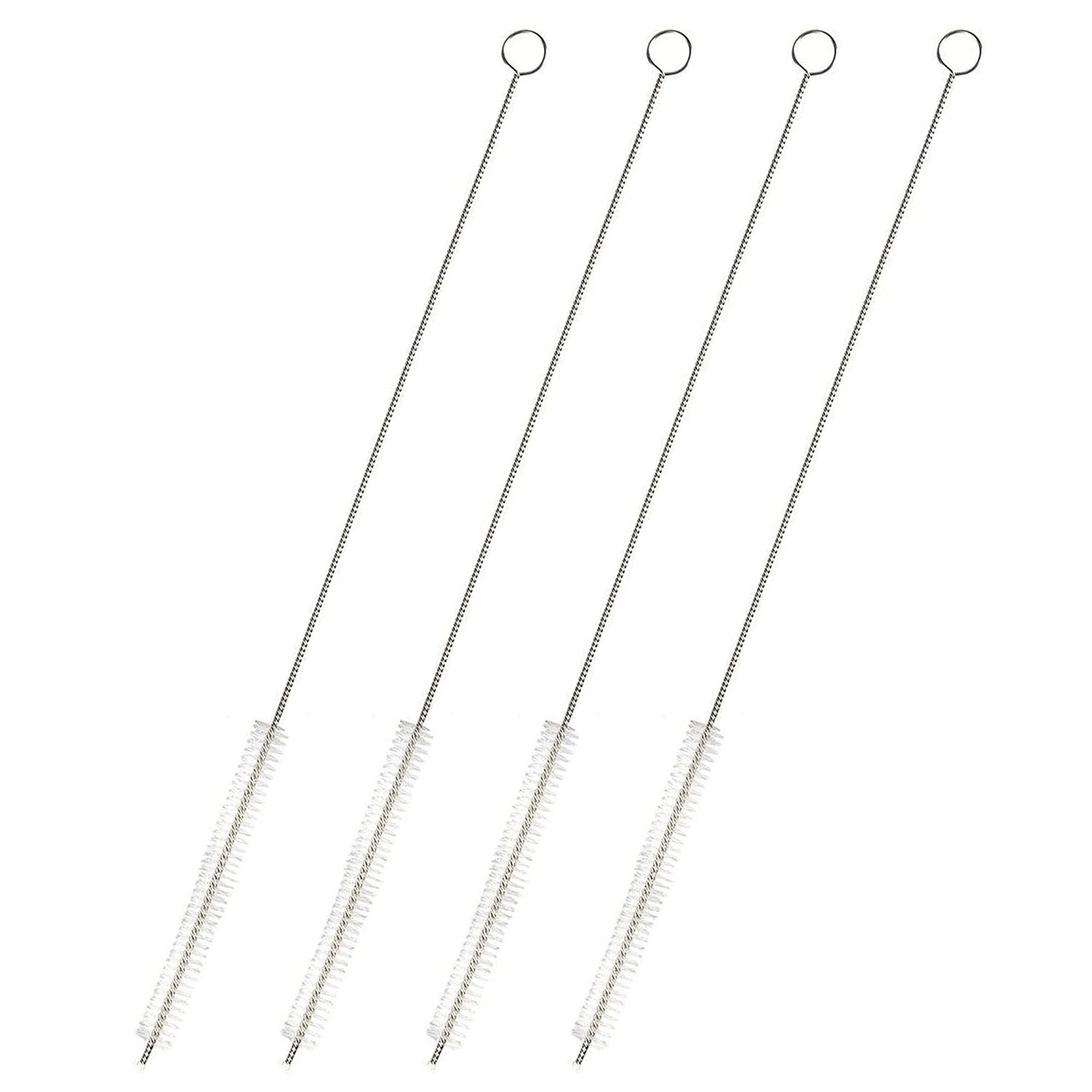 4Pack Metal Straw Cleaner Extra Long Stainless Steel Brush for