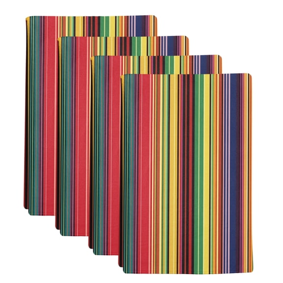 4 Pack Mexican Stripes Kitchen Towels Rainbow Colorful Stripe Gradient Decorative Dish Towel Sets Absorbent Quick Dry Hand Cloths Tea Towels for Cooking Baking Farmhouse Gifts 18x28in