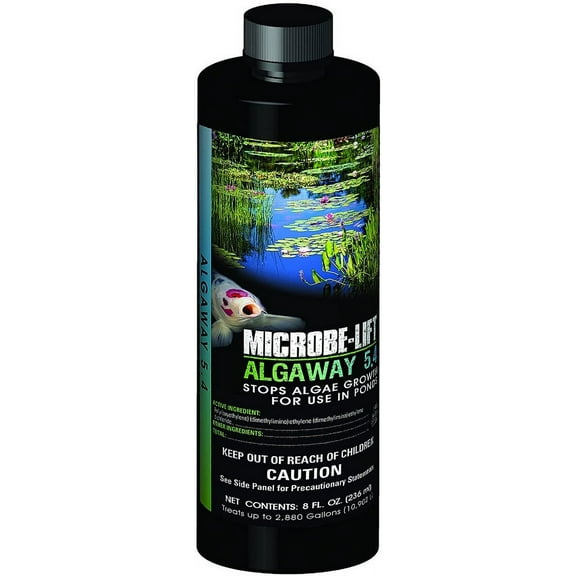 4 Pack Microbe-Lift Pond Algaway 5.4 Algaecide for Ponds Stops Algae Growth [Pond Algaecides, Bulk Pond Supplies, Microbe-Lift] 32 oz (4 x 8 oz)