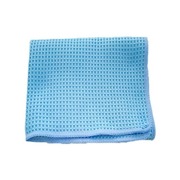4 Pack Microfiber Glass Cleaning Cloth, 16" x 16", Car Wash Drying Towel Spotless Glass Windshield & Windows, Lint Free Quickly Clean Window, Glasses, Windshields, Mirrors, and Stainless Steel