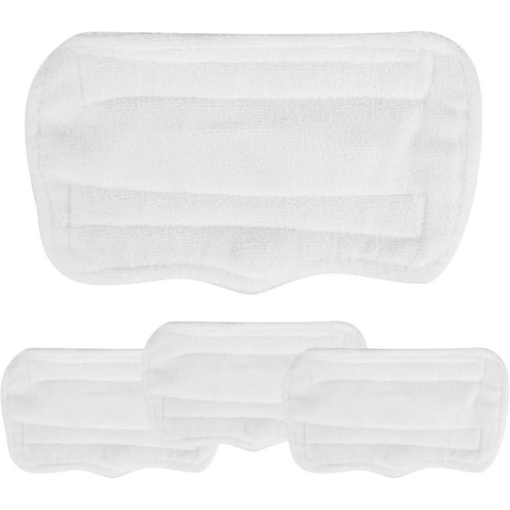 4 Pack Microfiber Replacement Cleaning Steam Mop Pads for Shark Steam & Spray Mop S3101 S3251 SK460 SK410 S3101n2 S3250 SK435CO SK140 SK141,White