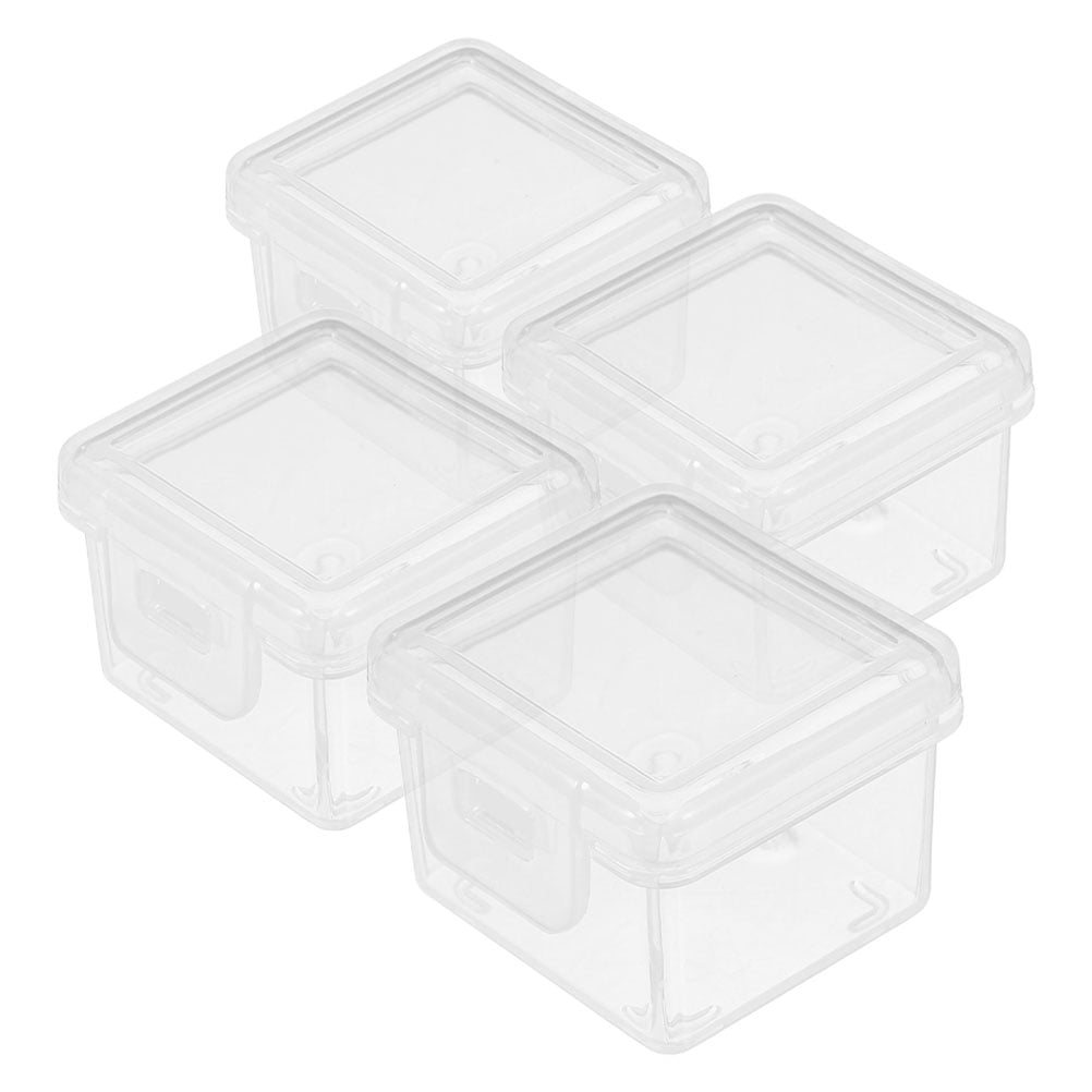 4-Pack Mini Airtight Cheese Slice Storage Containers with Lids, Plastic ...