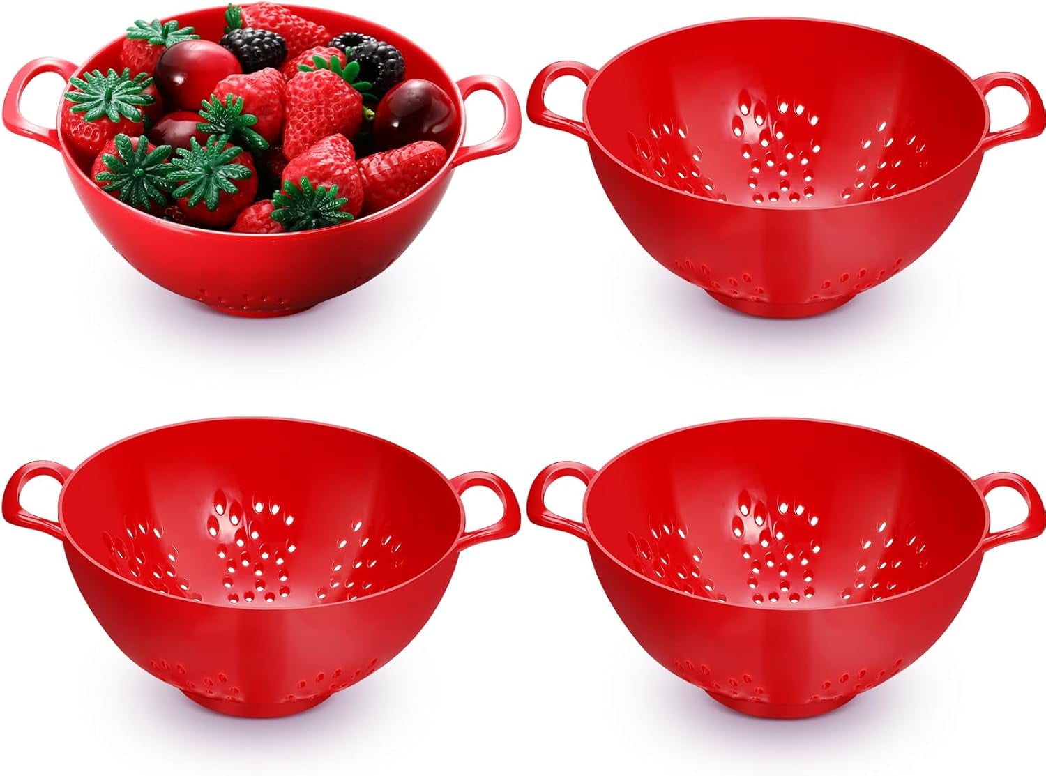 Farberware Professional Soft Grips Set of 3 Colanders in Green, Red, and Orange