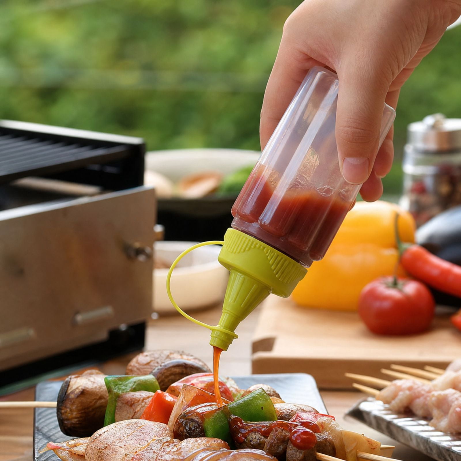4 Pack Mini Condiment Squeeze Bottles, Small Travel Liquid Bottles ...