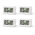thumbnail image 1 of 4-Pack Mini Hygrometer Indoor Humidity Meter, Digital Humidity Gauge Indoor Thermometer (℉) for Home, Office, Reptile, Car, Greenhouse, Lab, Terrarium, Cellar, Humidors A02 White, 1 of 7