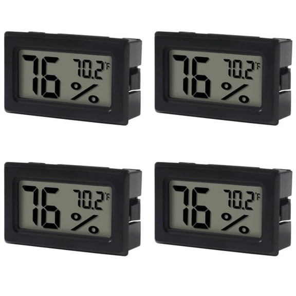 4 Pack Mini Hygrometer Thermometer Digital Temperature Humidity Meter LCD