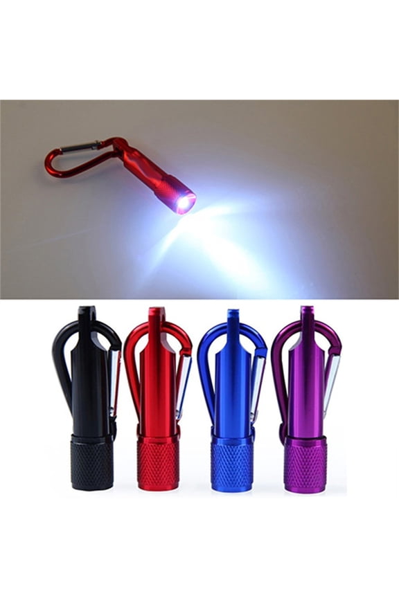 4 Pack Mini Keychain Flashlights Bulk, Ultra-Bright LED Metal Carabiner Clip Lights,Compact Emergency Lights for Camping, Hiking, Cycling, Survival Kits