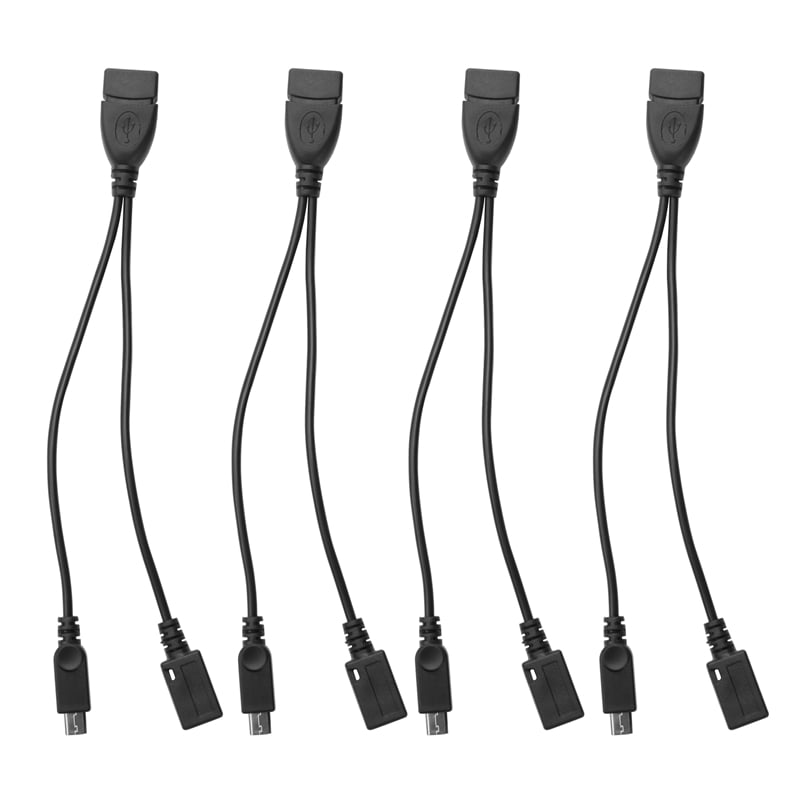 4Pack Mini OTG Cable Adapter,2In1 Powered USB to USB Adapter(OTG