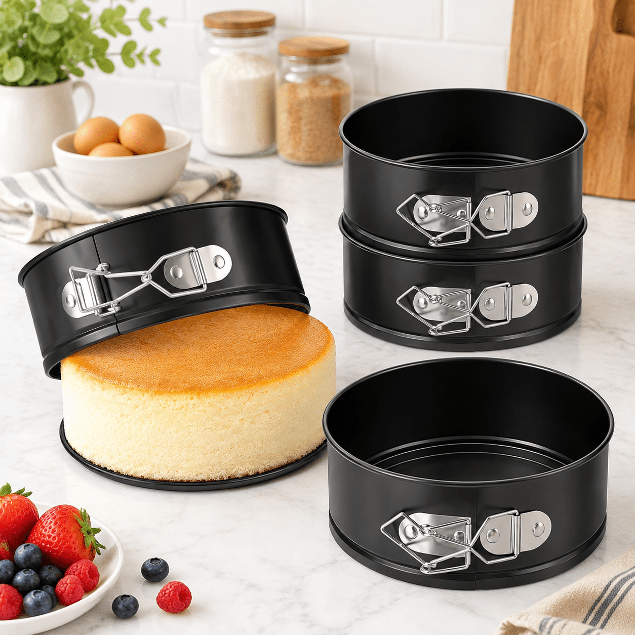 4 Pack Mini Springform Pan Set For Cheesecake Pizza - Walmart.com