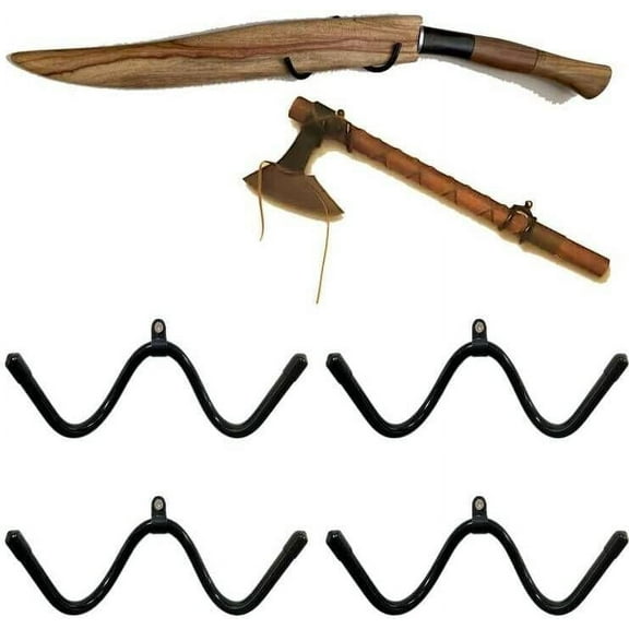 4 Pack Mini Sword Display Rack Sword Wall Mount Sword Wall Rack Sword Holder - Sturdy yet flexible,easy to customize and install - vertically or horizontally Mount - hold up to 20Lbs- No Sword