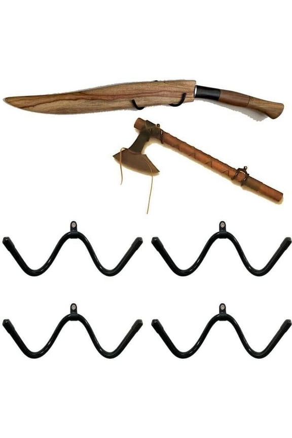 4 Pack Mini Sword Display Rack Sword Wall Mount Sword Wall Rack Sword Holder - Sturdy yet flexible,easy to customize and install - vertically or horizontally Mount - hold up to 20Lbs- No Sword