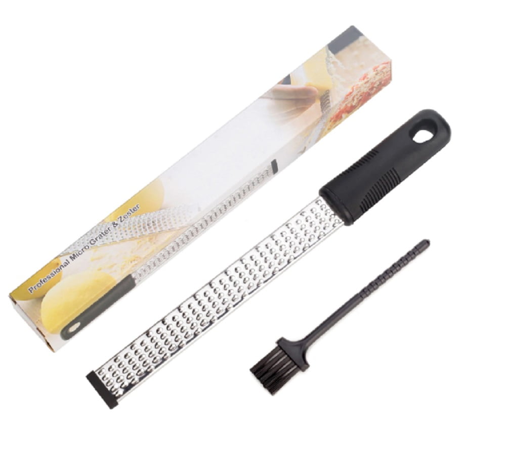 1-Pack Premium Lemon Zester & Cheese Grater – Stainless Steel Kitchen Tool for Citrus, Parmesan, Chocolate, Ginger, Garlic, Nutmeg & Vegetables TIKA
