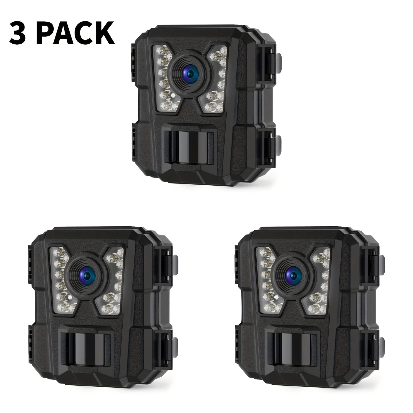 4 Pack Mini Trail Camera, 24MP 1080P Game Camera with Night Vision Motion Activated Waterproof IP54, Hunting Deer Camera for Home Security Outdoor Wildlife, 3/2 Pack