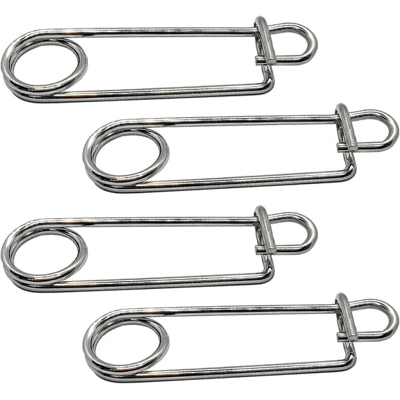 4-Pack Minnow Trap Utility Clips, Heavy Duty Live Bait Trap Lock Clips, Replacement Fasteners for Crawfish, Crab, and Shrimp Fishing Traps