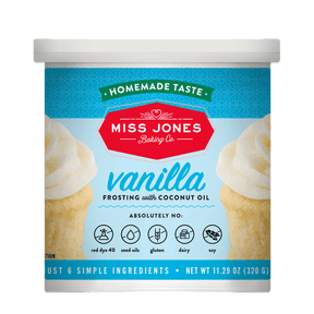 4 Pack - Miss Jones Baking Co. Natural White Vanilla Frosting, 11.29oz