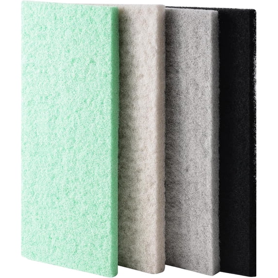 4-Pack Mixed Aquarium Sponge Filter Pad, Cut-to-Fit Aquarium Foam with ...