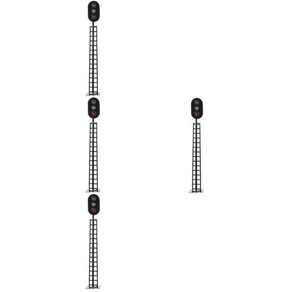 MERRYHAPY Yellow Train Signal Light Model for Sand Table Decor, Highly Realistic 4Pcs