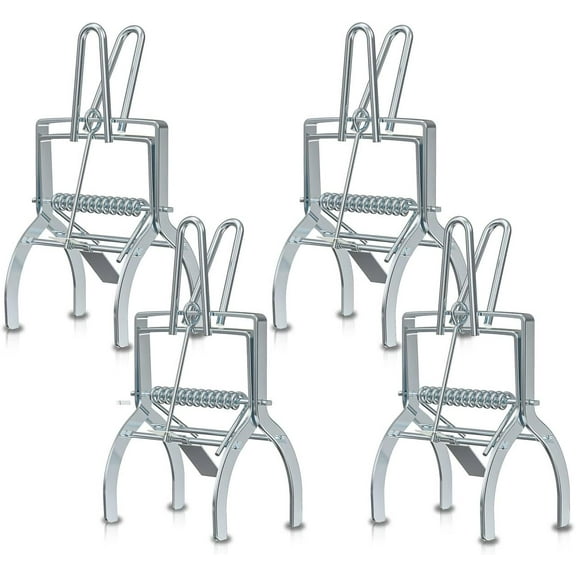 4 Pack Mole Traps That Kill Best, Mole Trap Easy to Set, Galvanized Steel Scissor Traps for Lawns, Reusable Quick Capture Gopher Vole Outdoor Use